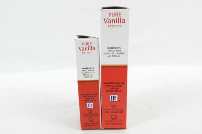 McCormick Pure Vanilla Extract 2 fl oz and 1 fl oz Bottles Best By May 2023 NIB