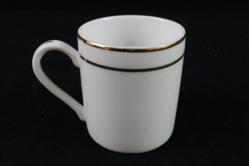 Homeworld Espresso Service For Four Cups and Saucer Set White Gold Tone