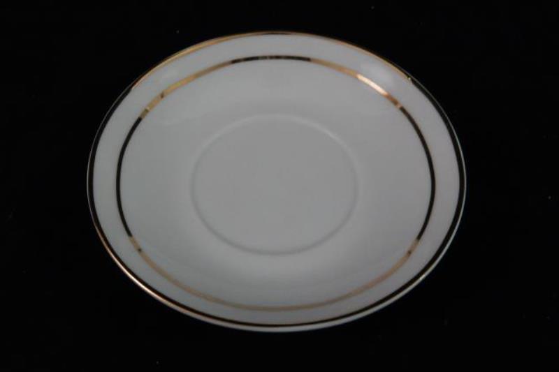 Homeworld Espresso Service For Four Cups and Saucer Set White Gold Tone