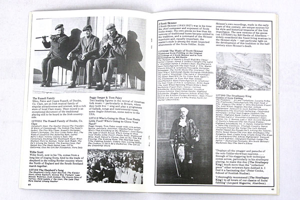 The Topic Catalogue of Recorded Folkmusic - 1978 Booklet