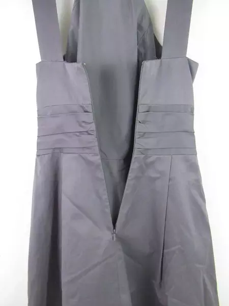 David's Bridal Dress Size 2 Style 83690 Bridesmaid Party Short Pewter Pockets