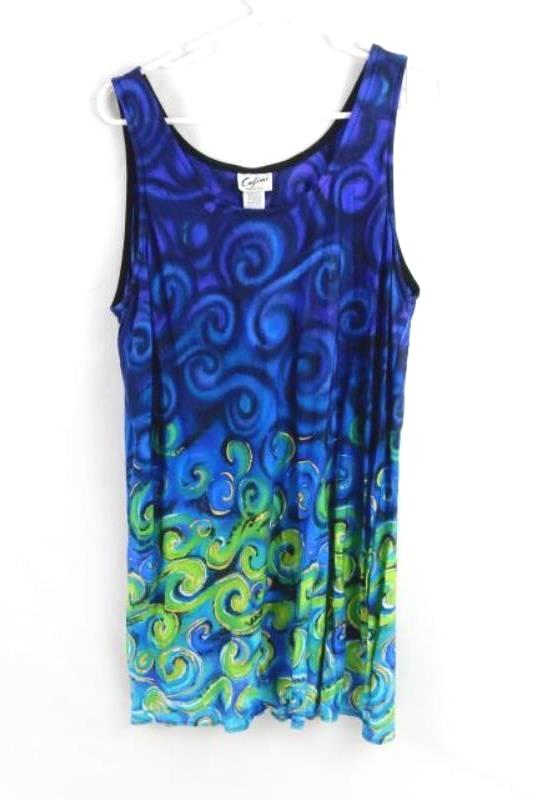 Vintage Swimsuit and Cover Women's Size 12 L Mainstream Cazimi One Piece Purple