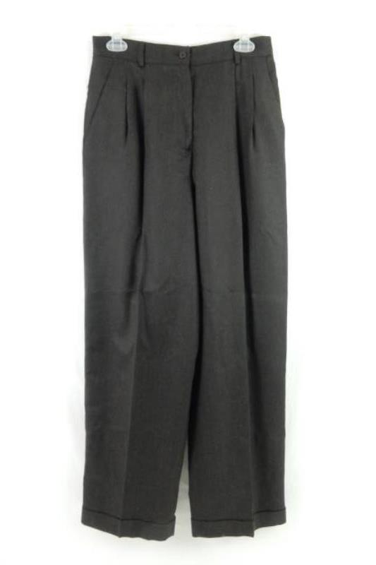 Limited America Women's Pure Wool Dress Pants Hi Rise Pleated Brown Size 10