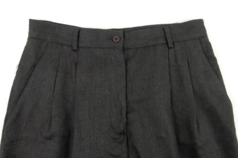 Limited America Women's Pure Wool Dress Pants Hi Rise Pleated Brown Size 10