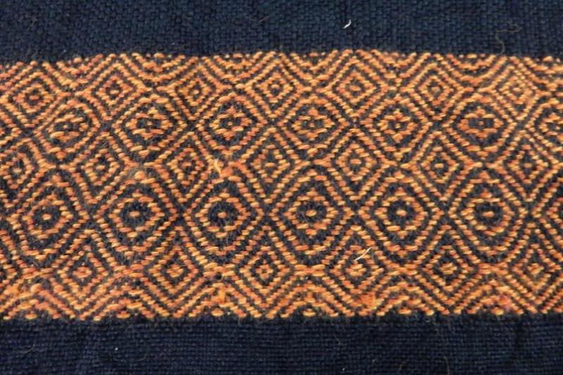 Thick Woven Women's Scarf Wrap Fringe Ends Black Orange Rust