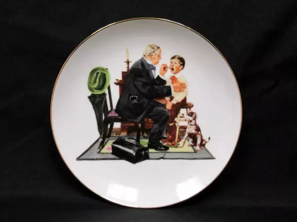 Norman Rockwell Museum Country Doctor Collector Plate 6.5 Inches Diameter