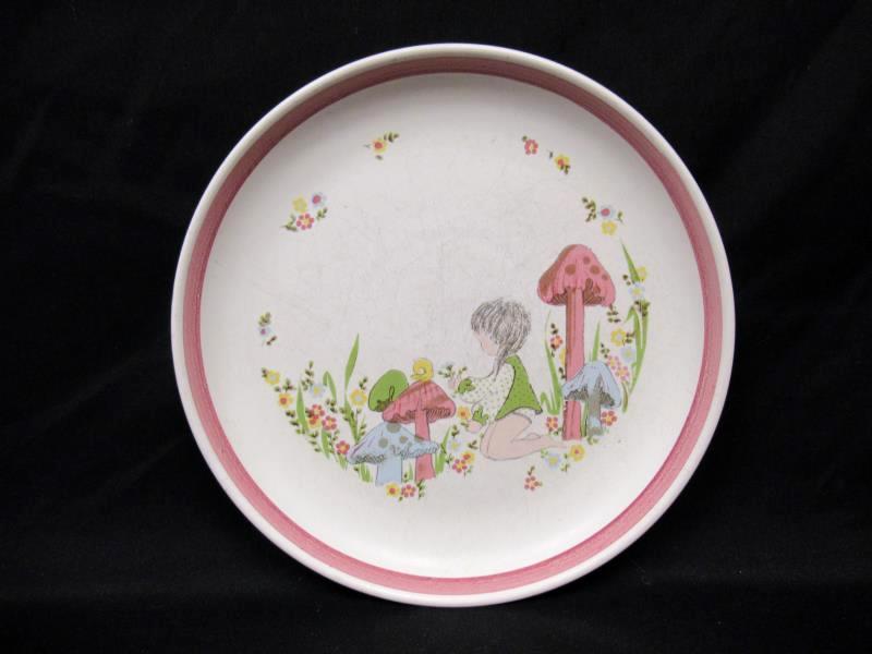 Vintage J Denby England Dream Weaver Child's Stoneware Plate And Cereal Bowl