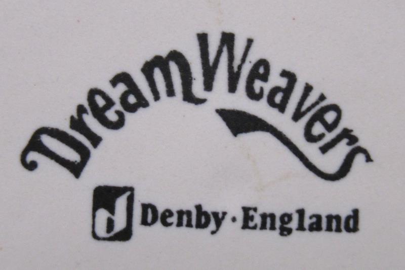 Vintage J Denby England Dream Weaver Child's Stoneware Plate And Cereal Bowl