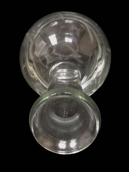 Vintage Toscany Glass Wine Decanter Etched Floral Design Romania No Stopper