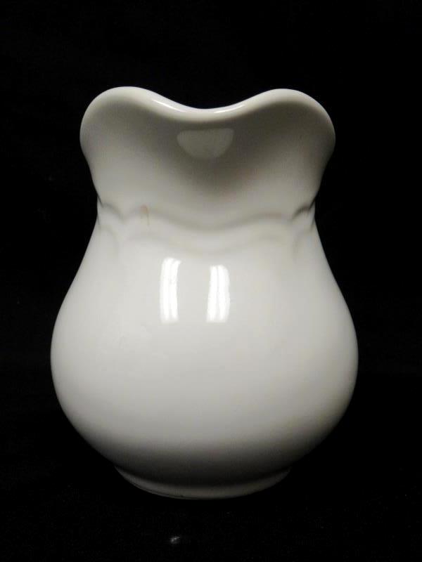 Vintage Creamer Pitcher Milk Porcelain Solid White Handle