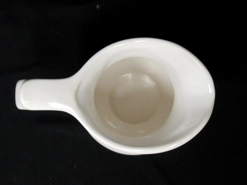 Vintage Creamer Pitcher Milk Porcelain Solid White Handle