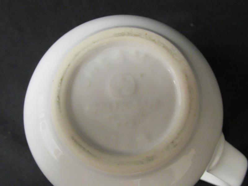 Vintage Creamer Pitcher Milk Porcelain Solid White Handle