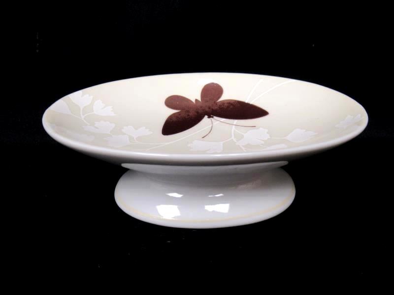 1970's Royal Ames Butterfly Soap Dish Cream Colored Small Made in Japan