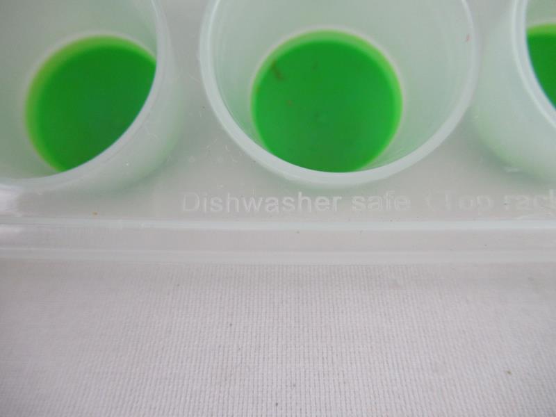 Set of 4 Ice Cube Trays Silicone Base Multi Color Clear Plastic Unbranded