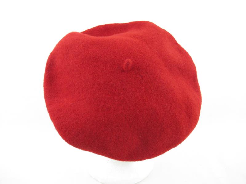 Vintage Beret Basque 100% Wool Red Hat De Luxe Bria