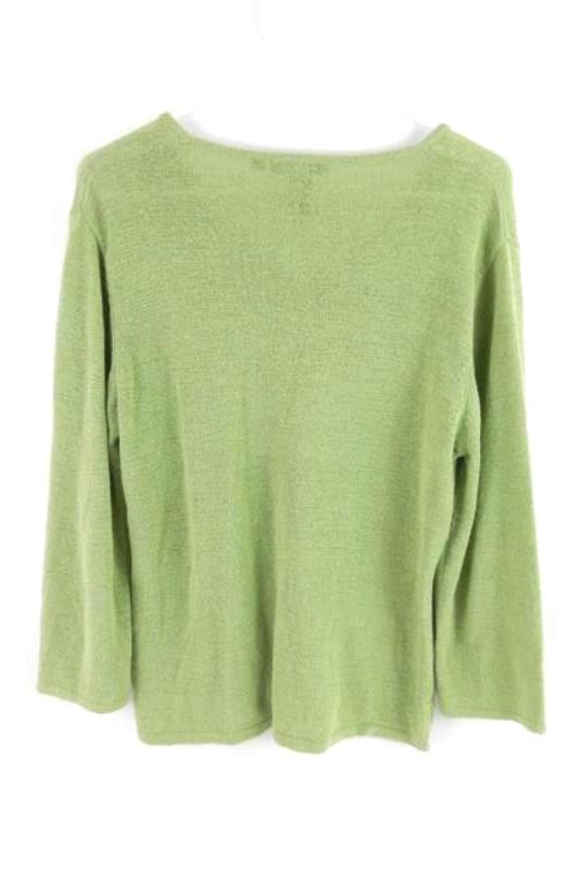 Nomadic Traders Green Knit Sweater Women's Size Large V Neckline Nylon