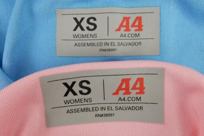 Lot of 2 A4 Women's Long Sleeve Activewear Tops Size XS Blue Pink