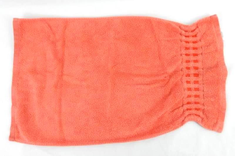 Mercer + Reid Luxury Collection Hand Towel Coral Pink Orange Square Cotton