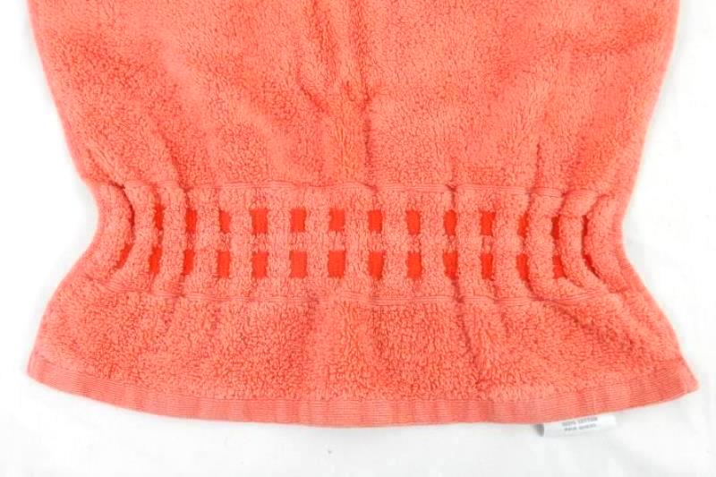 Mercer + Reid Luxury Collection Hand Towel Coral Pink Orange Square Cotton
