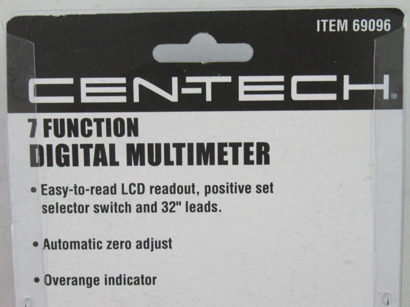 Cen-Tech 7 Function Digital MultiMeter Voltmeter Voltage Tester Auto Electrical