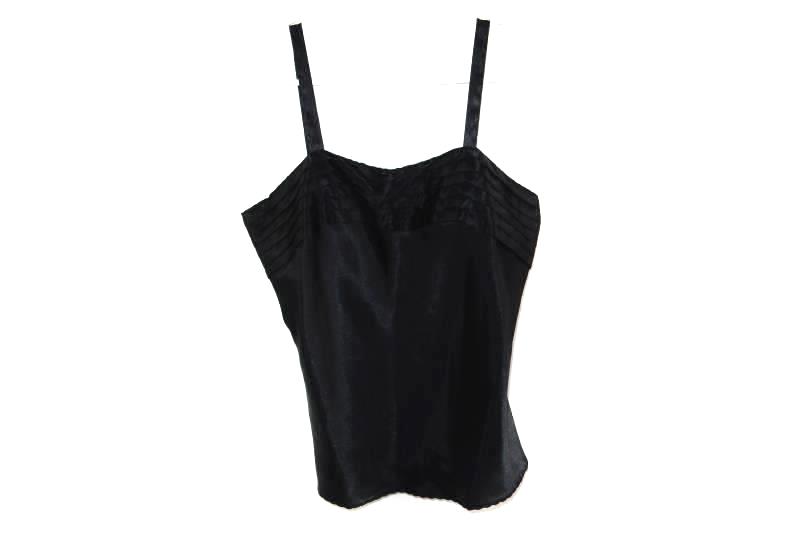 Vintage 90's Satin Camisole Tank Top Women's Size Medium Ruffle Front