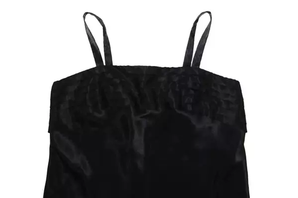 Vintage 90's Satin Camisole Tank Top Women's Size Medium Ruffle Front