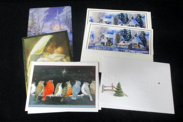 Merry Christmas Lot 30 Cards Envelopes Well Wishes Holiday Noel Season Greetings