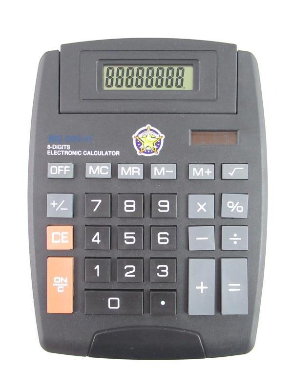 Big Display 8 Digits Electronic Calculator US Deputy Sheriff Large Number Case
