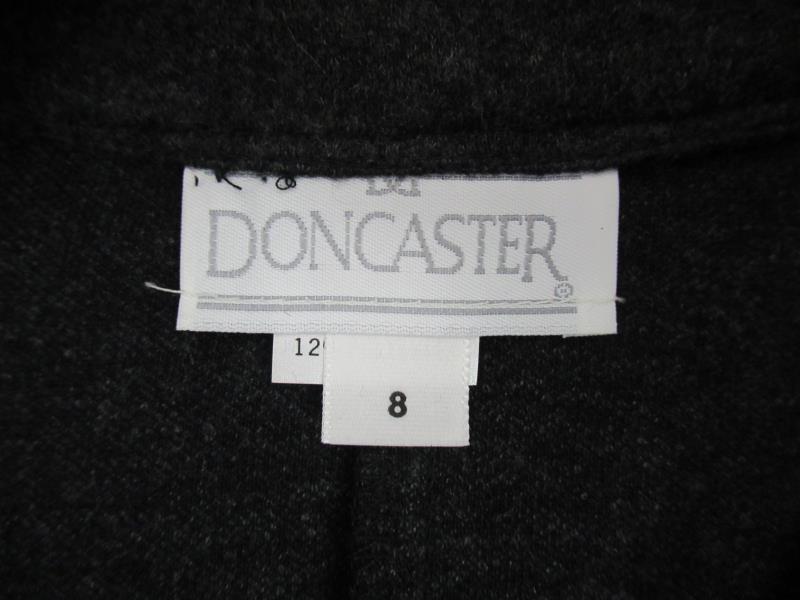 Vintage Doncaster Women's Belted Dress Size 8 Charcoal Snap Up Acrylic Blend