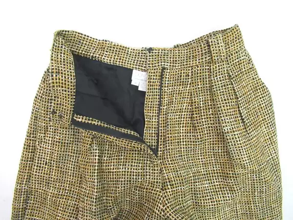Vintage Doncaster Women's Career Outfit Size 8 Woven Silk Shorts Green Button Up