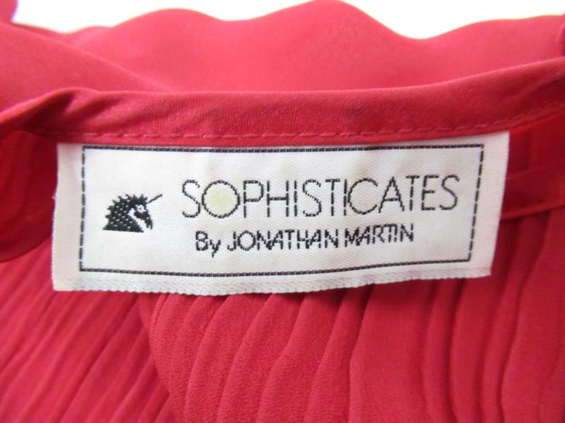 Vintage Sophisticates By Jonathan Martin Blouse Red Chiffon Women's Size 12
