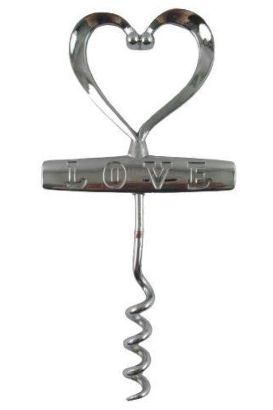 Lot of 3 Party Gifts Bottle Opener Corkscrew Flask Metal Love Wedding