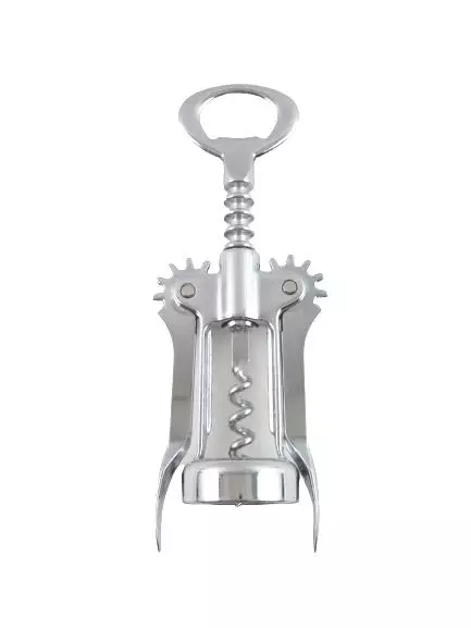 Lot of 3 Bottle Opener Corkscrews Black Metal Silver Toned Waitress Gift
