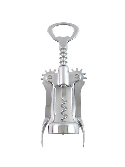 Lot of 3 Bottle Opener Corkscrews Black Metal Silver Toned Waitress Gift