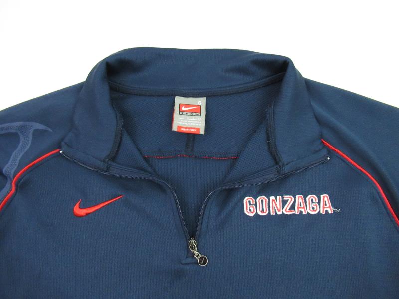 Nike Fit Dry Gonzaga 1/2 Zip Track Jacket Men's Size Small Navy Blue Red