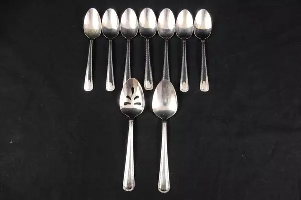 Lot of 24 Pcs Pfaltzgraff Everyday Flatware Beaded Pattern 18/0 Stainless Steel