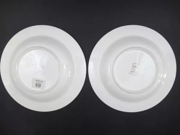 Lot of 2 Vintage Mikasa Soup Bowls Bone China Gothic Platinum White Silver NWT