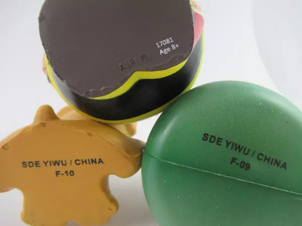 Lot of 3 Stress Ball Relief Squish Toys Puppy Dog Fireman McMinnville FD Green