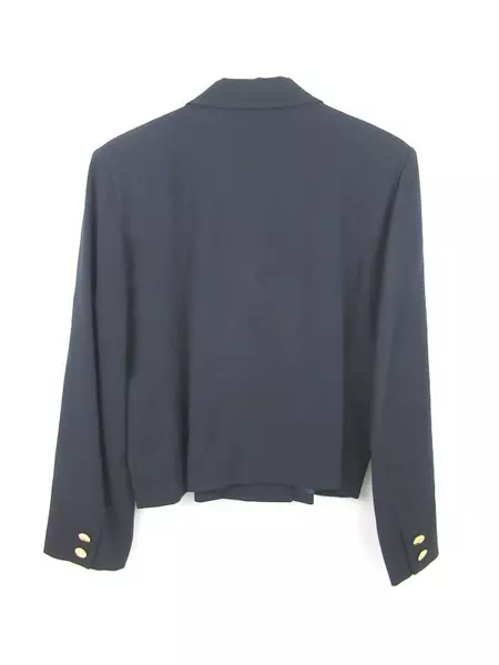 Doncaster Navy Blue Black Blazer Jacket Double Breasted Women's Size 10
