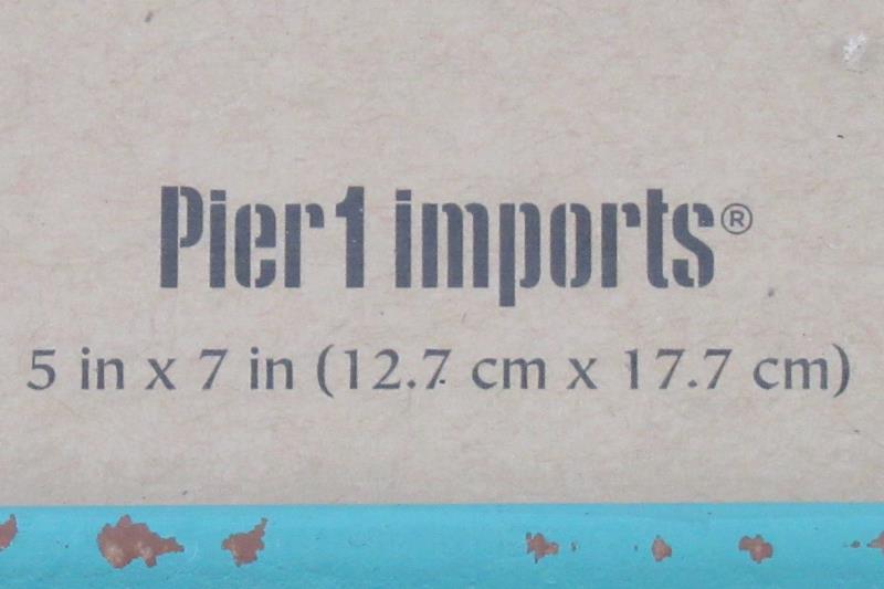 Pier 1 Imports Photo Frame Holds 5X7 Wood Love and Happiness Wall Hang Rustic