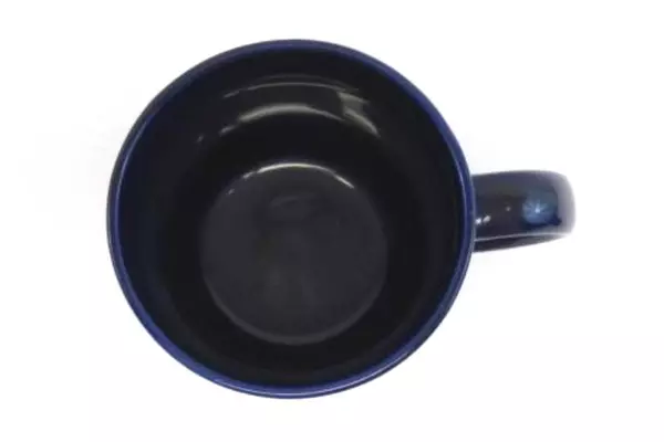 Set of Two Ceramic Coffee Mugs State Of Oregon Seal Cobalt Blue and Gold Gild