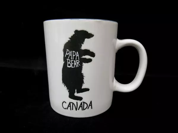 Papa Bear Canada Mug Gift For Dad Fathers Day White Black Gray