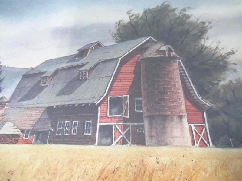 Mel Vincent Watercolor Lithograph 1974 Thistledown Farm Series One Print Twenty