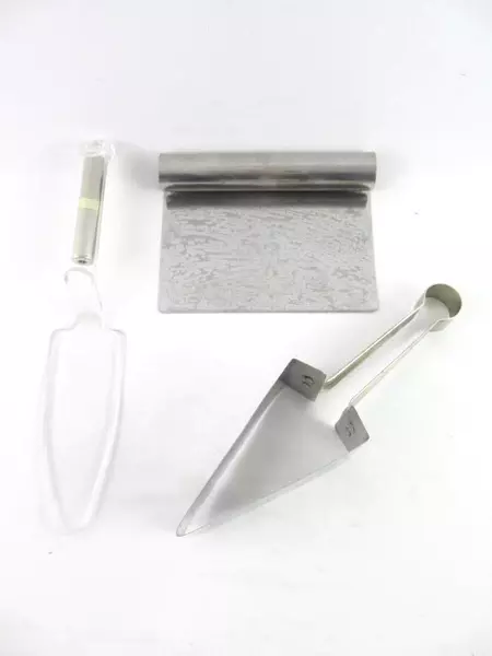 Lot of 3 Baking Serving Accessories Server Tongs Cake Decorating Tool Metal