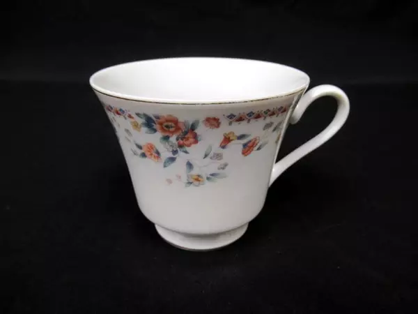 Set of 3 Porcelain Cup And Saucer Sets Floral Gold Gild Trim