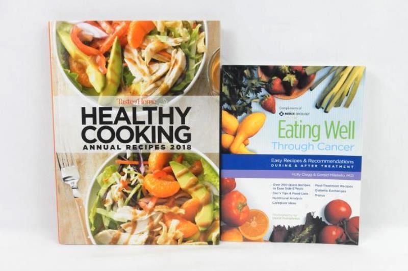 Lot of 2 Healthy Cookbooks Eating Well Through Cancer Healthy Cooking Food