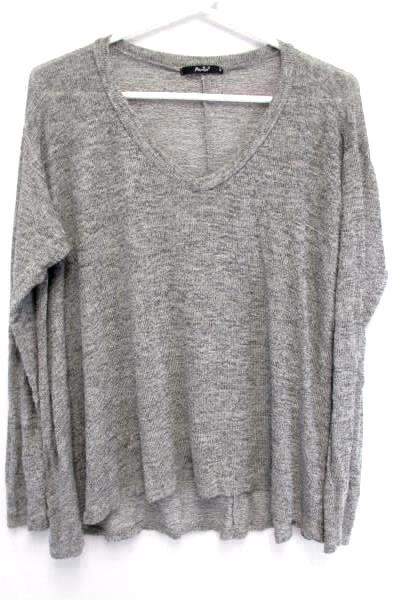 Lot of 2 Size Small Over Sized Crop Top Shirts Burgundy Old Navy and Gray Papaya