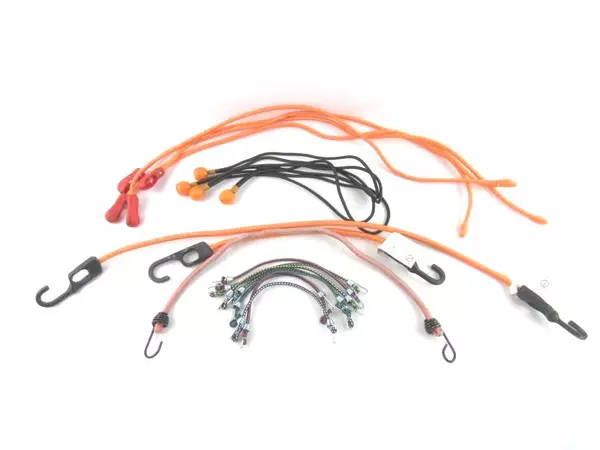 Lot of 18 HDX Assorted Size And Weight Bungee Cord Tie Down Straps Orange