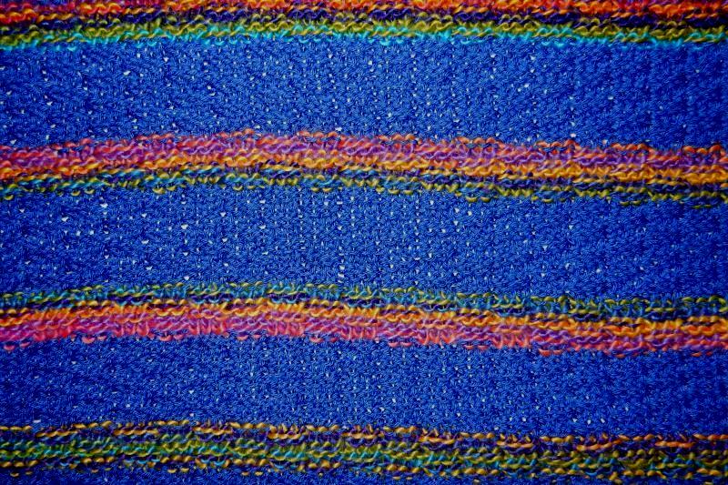Homemade Crochet Knit Scarf Wrap Blue Fringe End Cross Charm Accent