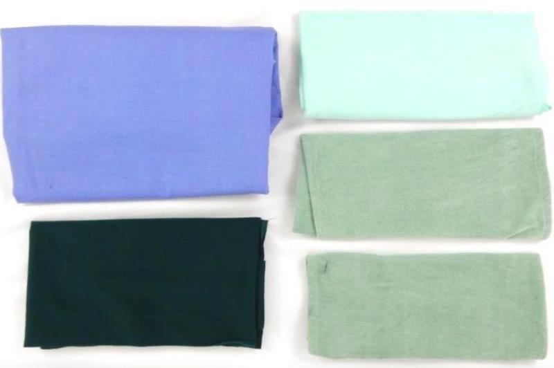 Lot of Fabric Scraps Pieces For Crafting DIY Faux Leather Red Blue Black Green